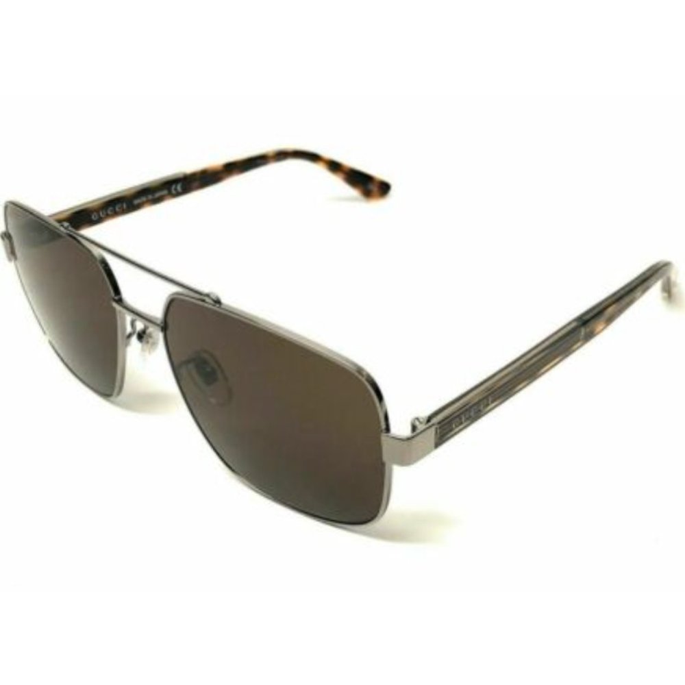 Gucci Men's Ruthenium Square Sunglasses!